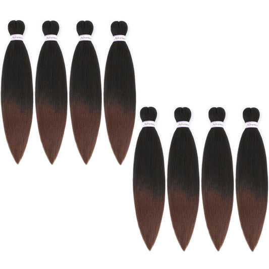 Alrence Pre Stretched Braiding Hair Long Braid 14 Inch 8 Packs Professional Braiding Hair Extensions Synthetic Crochet Twist Braids (14 Inch, T1B/30)