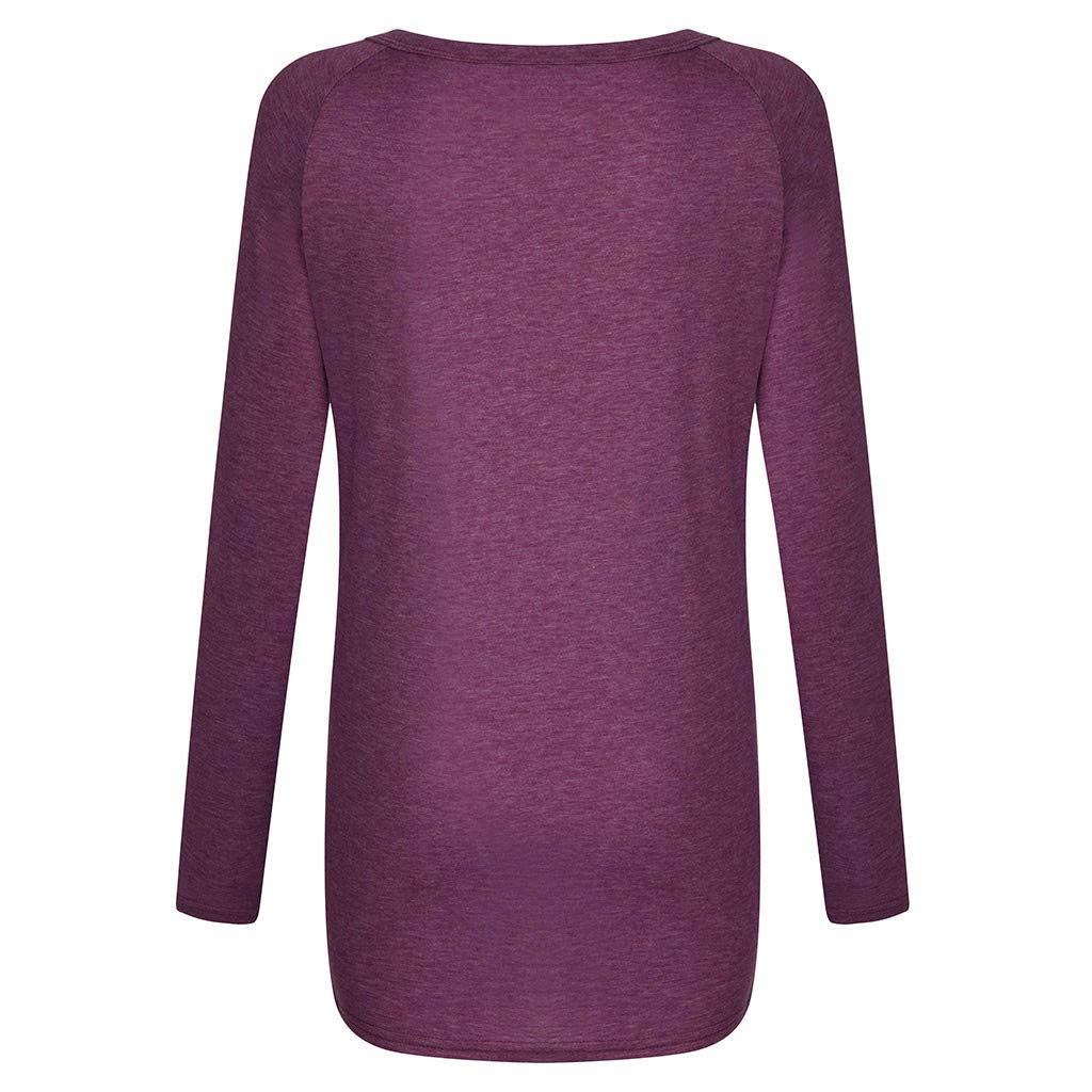 Aniywn Women's Plus Size Sweatshirt Tops Ladies Baggy Long Sleeve Thin Solid/Printing Pullover Blouse T Shirts