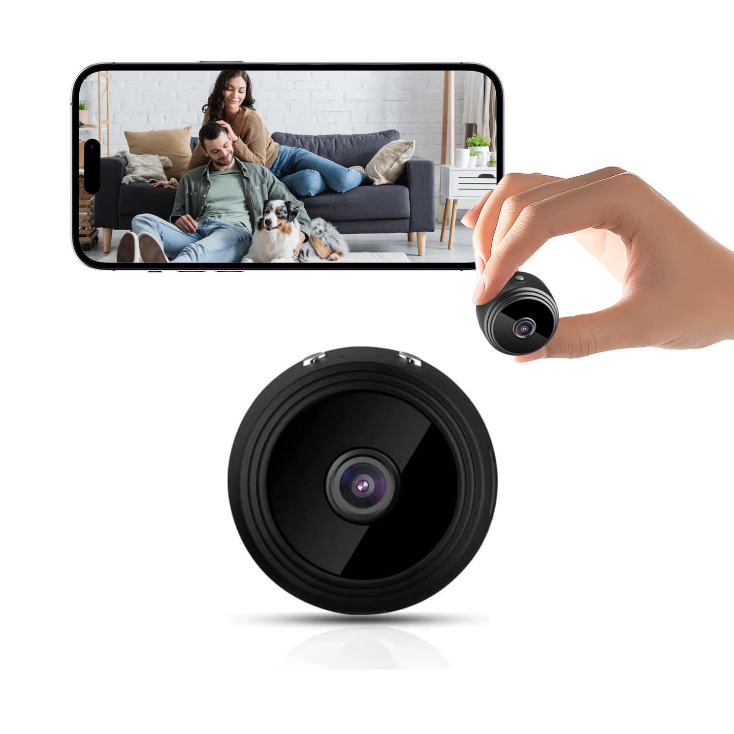 Small Hidden Camera WiFi Wireless Indoor, 1080P HD Spy Camera, Mini Camera, Security Cameras Wireless Indoor, Cloud Storage
