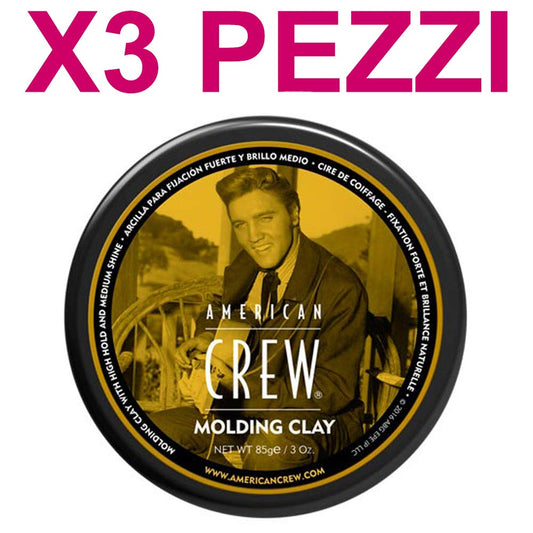 AMERICAN CREW by American Crew MOLDING CLAY 3 OZ (Package of 3) by American Crew