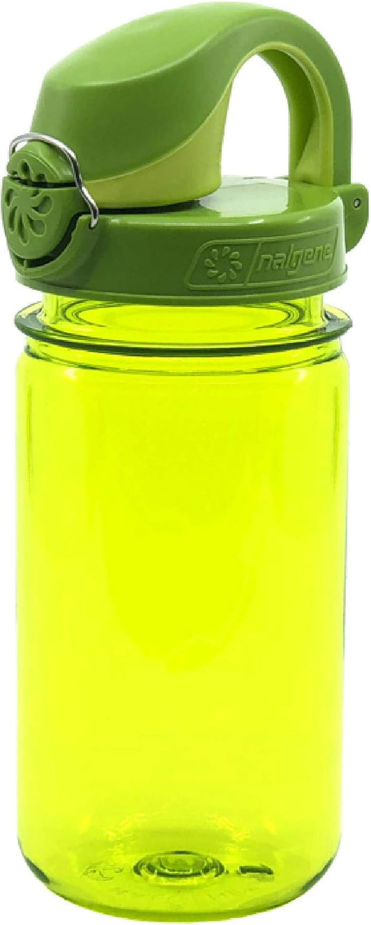 Nalgene Sustain Tritan BPA-Free Kids On The Fly Water Bottle Made with Material Derived from 50% Plastic Waste, Leak Proof, Durable, BPA Free, Carabiner Friendly, Reusable, 12 oz