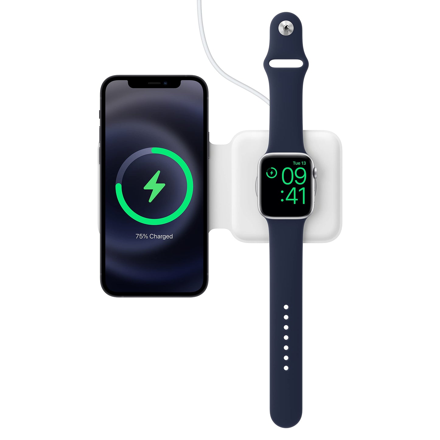 Apple MagSafe Duo - Wireless Charger with Fast Charging Capability, Type C Wall Charger, Compatible with iPhone, AirPods and Watch