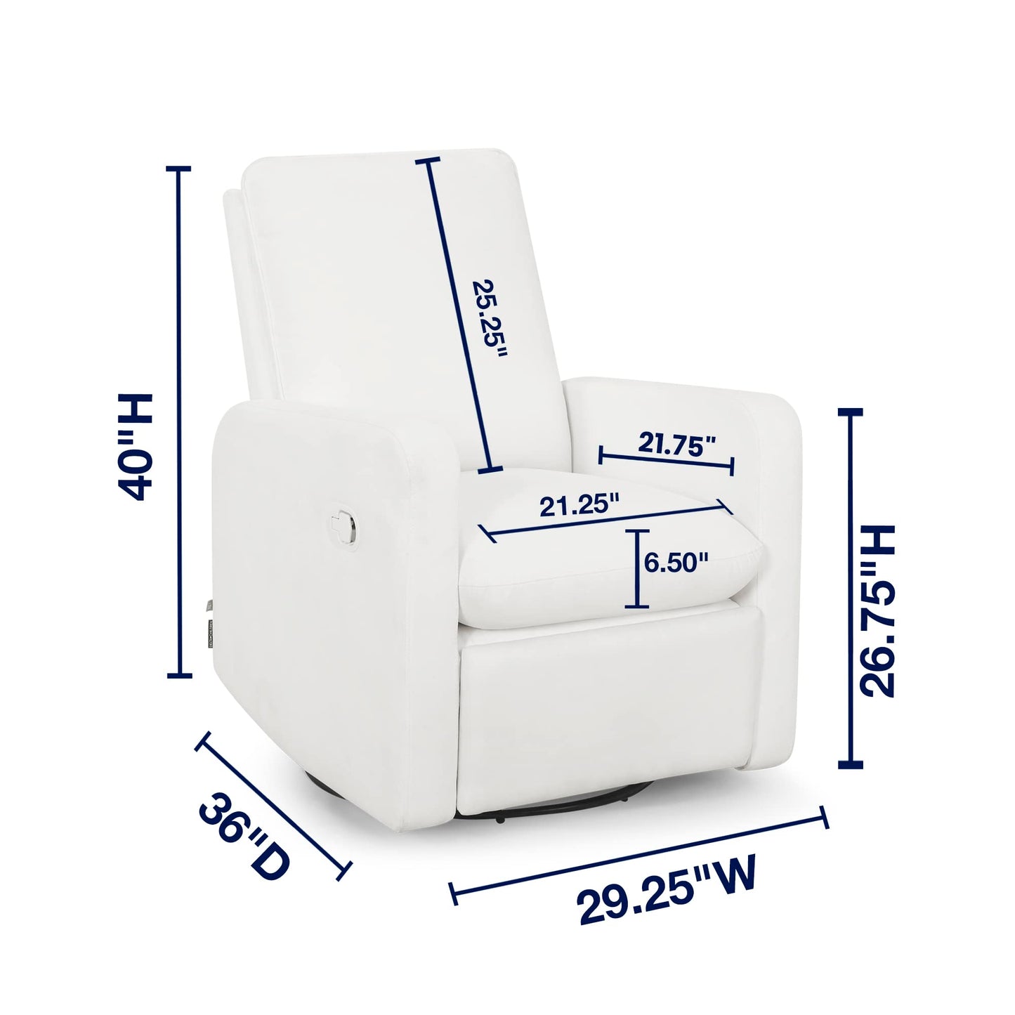 GAP babyGap Cloud Recliner with LiveSmart Evolve - Sustainable Performance Fabric, Artic