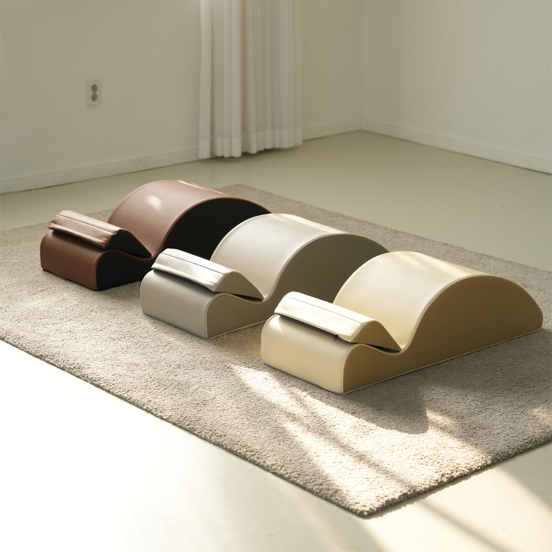 BAROSPINE Spine Corrector, Pilates Spine Supporter, Cervical Correction, Ergonomic Curved Bio-Foam Design, Non-Slip, Light Weight (Premium (Spine Corrector, Baro Curve & Spark Mat), Stone Gray)