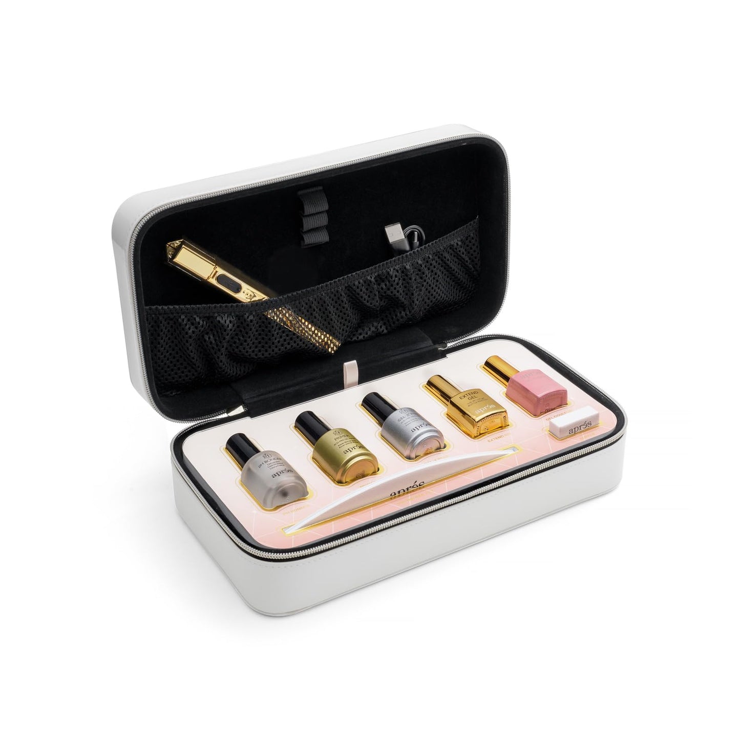 Apres Ombre Gel-X® Nail Extension Kit, 14 sizes 00-9, Premium Quality, Professional Nail Tips Starter Kit (Natural Round Medium)
