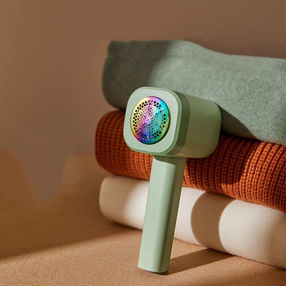 XARONF Electric Lint Remover, Fabric Shaver, Fuzz Remover, Quickly and Effectively Remove Pilling of Clothes,Sweaters,Couch,Bed Sheets,Socks and Other Fabric, Large Capacity Dirt Tank, USB Powered (C