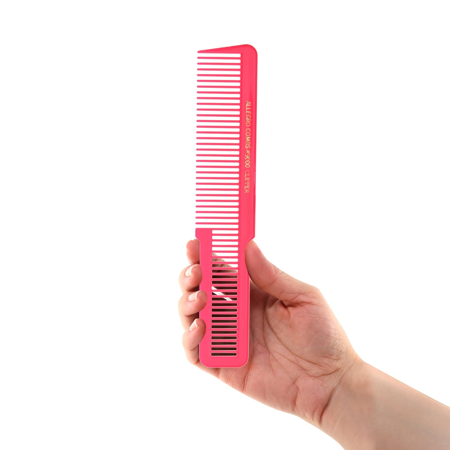 Allegro Combs 9000 Clipper Cutting Combs Blending Combs Fading Combs 6 Pk. (Neon Pink)