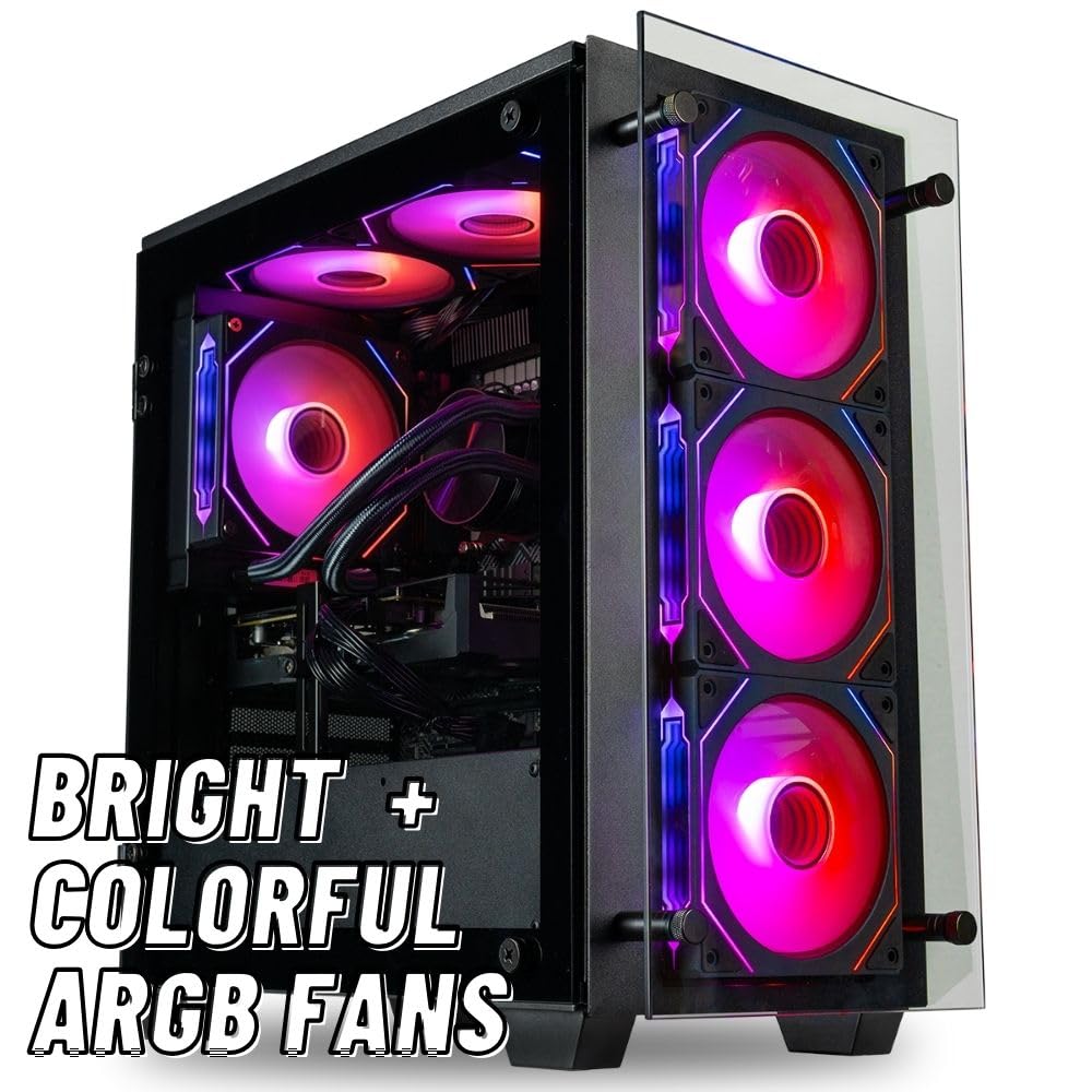 Stratos Micro Gaming Desktop - NVD GeForce RTX 5070 TI 16GB, Intel Ultra 7 265KF, 32GB DDR5 RAM, 2TB NVMe SSD, WiFi, Windows 11 Pro - Gamer Computer PC