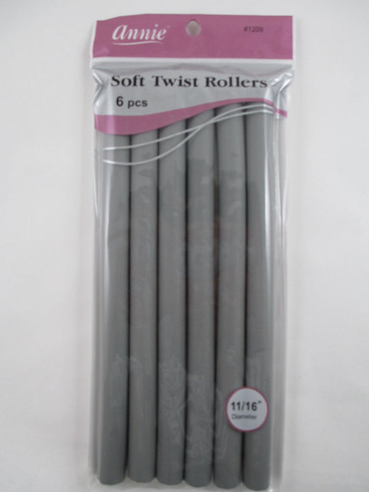 Annie Soft Twist Rollers 11/16" 6pcs #1209