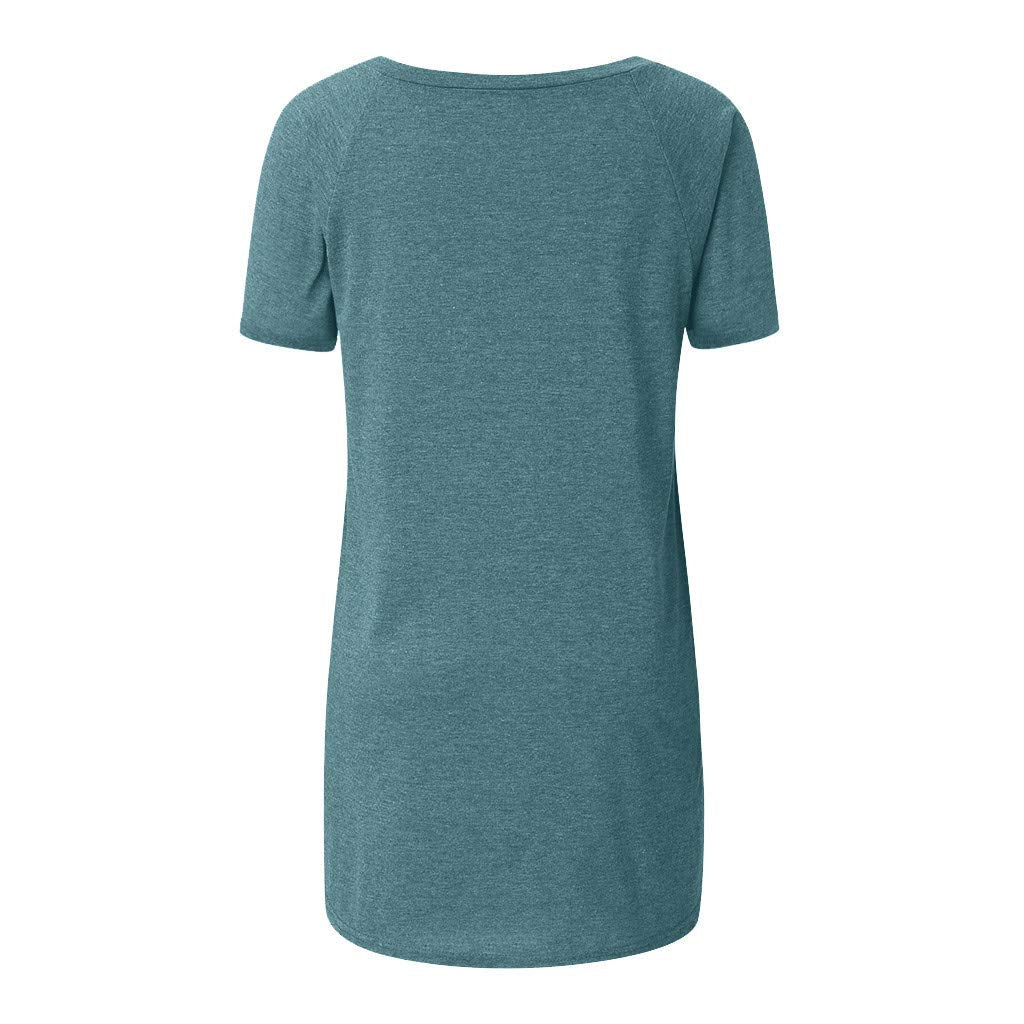 Aniywn Women's Plus Size Sweatshirt Tops Ladies Baggy Short/Long Sleeve Thin Solid/Printing Pullover Blouse T Shirts