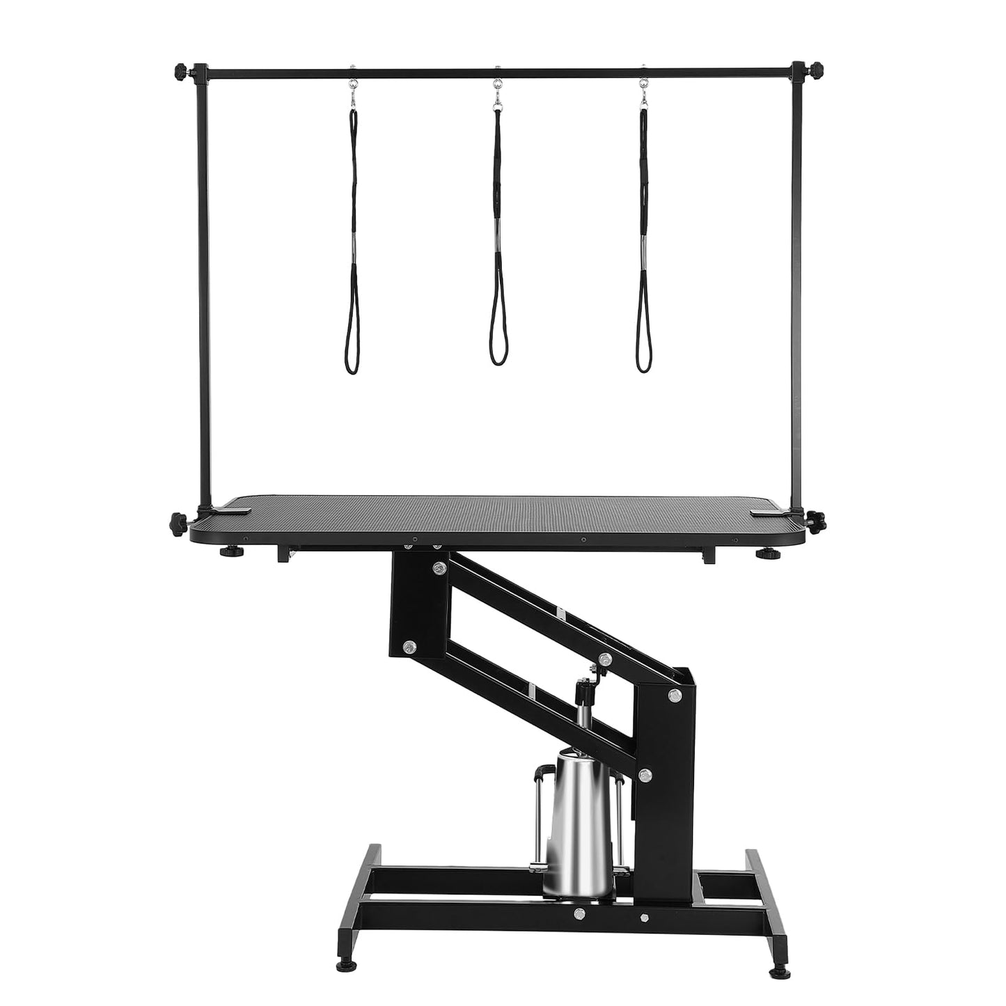 VEVOR Hydraulic Pet Grooming Table, 400LBS Static Load Capacity, 42.5 x 24 Inch Dog Grooming Station with Anti-Slip Tabletop and Dual Height Adjustable Arms with Clamps, for Medium and Small Dogs