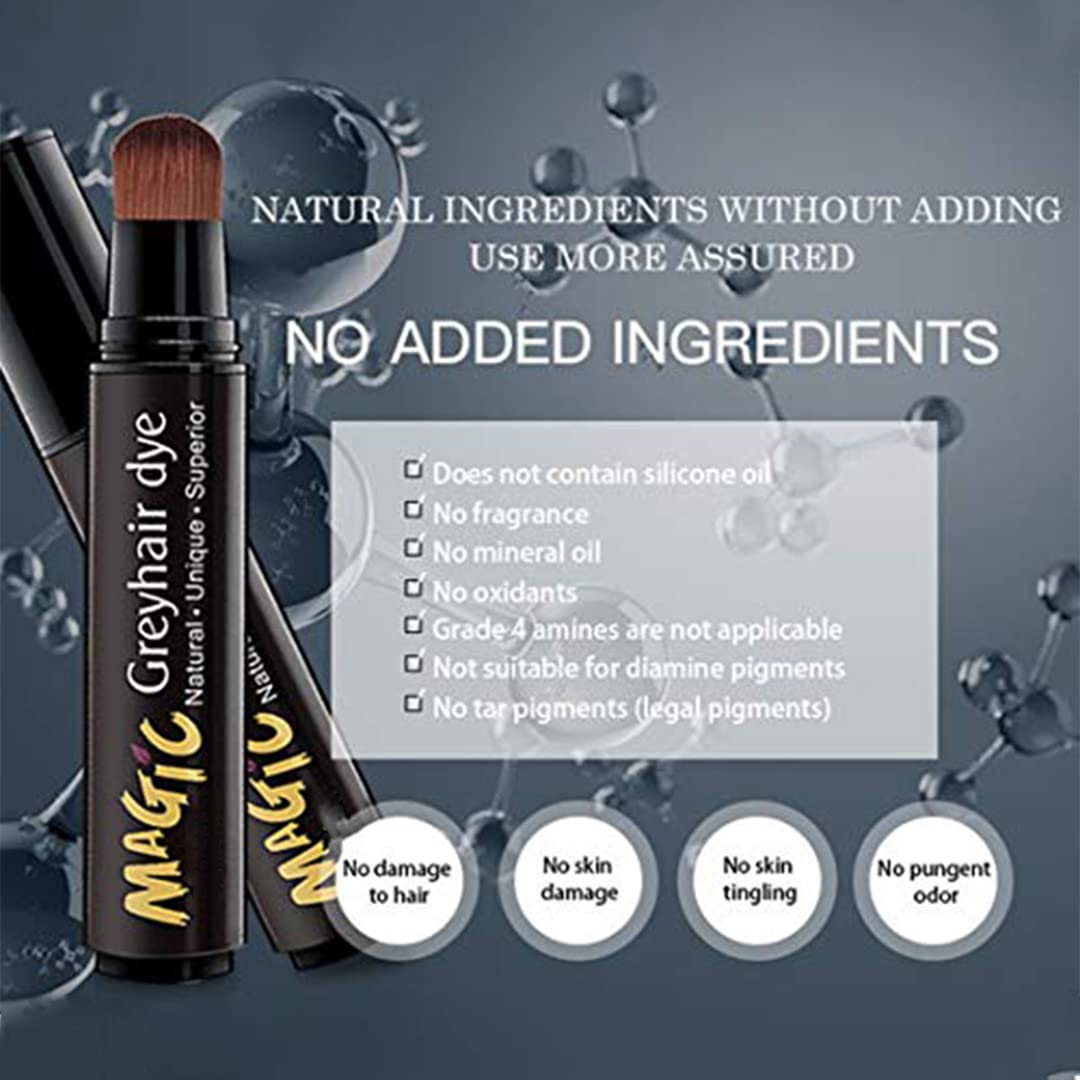 gowwim Color Touch Up Stick Semi-permanent Hair Coloring, Dye Pen for Gray Hair Roots (Coffee)