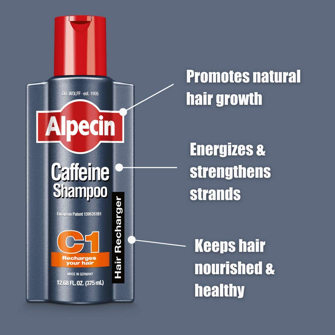 Alpecin C1 Caffeine Shampoo 8.45 Oz (Pack of 3) I Hair Performance Enhancer I Promotes Natural Hair Growth and Thickness I Energizes Scalp