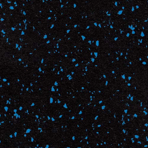 American Floor Mats 3/8in (9mm) Thick 10% Blue 4' x 3' Heavy Duty Rubber Rolls, Protective Exercise Mats, Home Gym Rubber Flooring