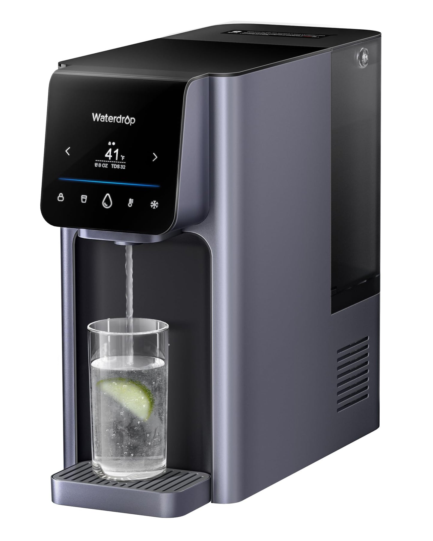Waterdrop WD-A1 Countertop Reverse Osmosis System, Hot Cold & Room Water Dispenser, NSF/ANSI 58 Standard, 2:1 Pure to Drain, No Installation