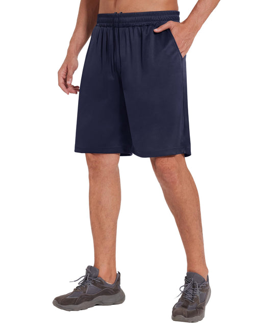 LalaHooK Basketball Gym Mens Shorts - Athletic Quick Dry Black Workout Shorts with Pockets for Casual Running Activewear
