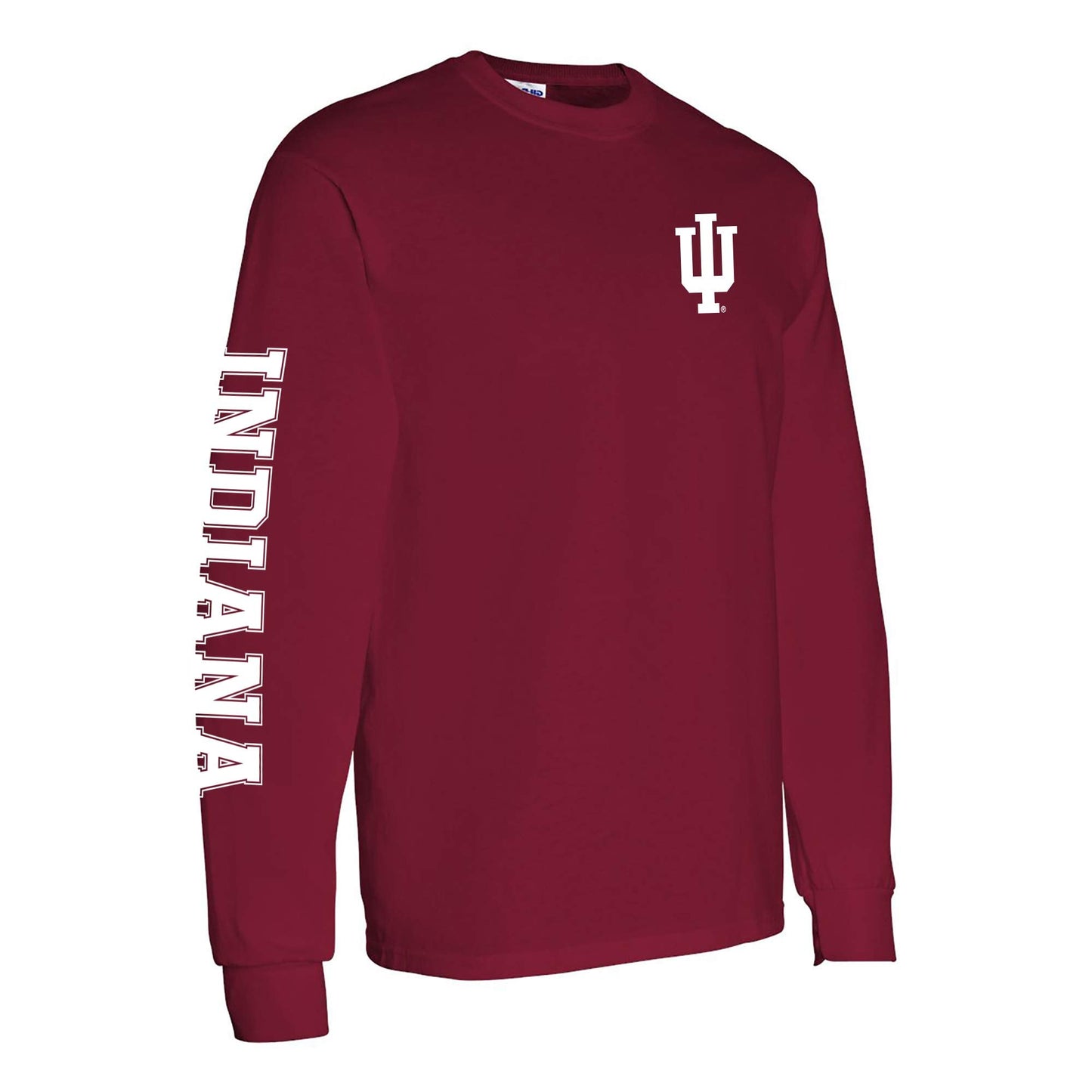 AL1120 - Indiana Hoosiers Double Sleeve Print Long Sleeve - Medium - Cardinal