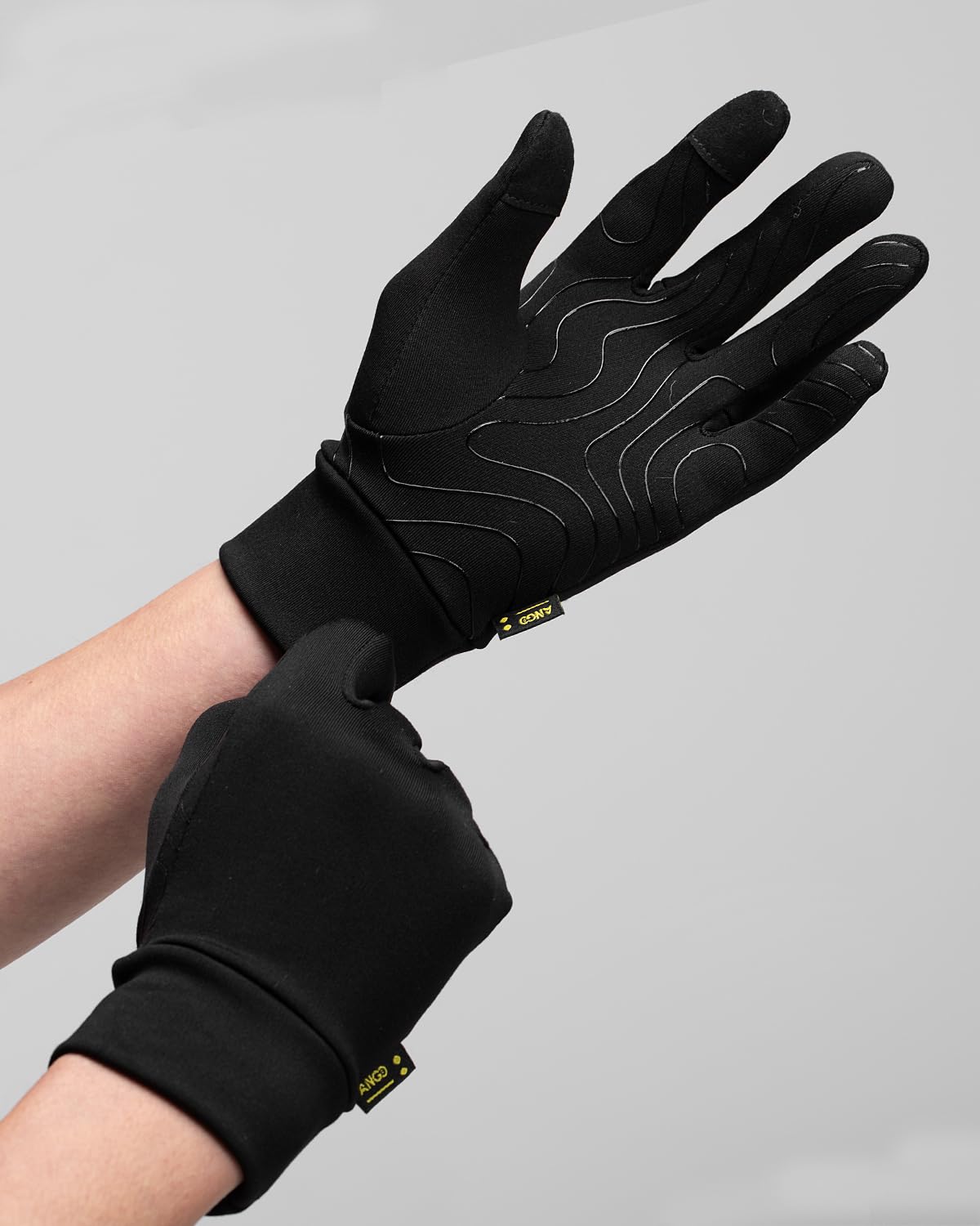 DUEECO Winter Gloves Men Women Touch Screen Driving Gloves Windproof Anti Slip Heated Glove Hands Warm Thermal Gloves for Hiking Driving Running Bike Cycling (Large)