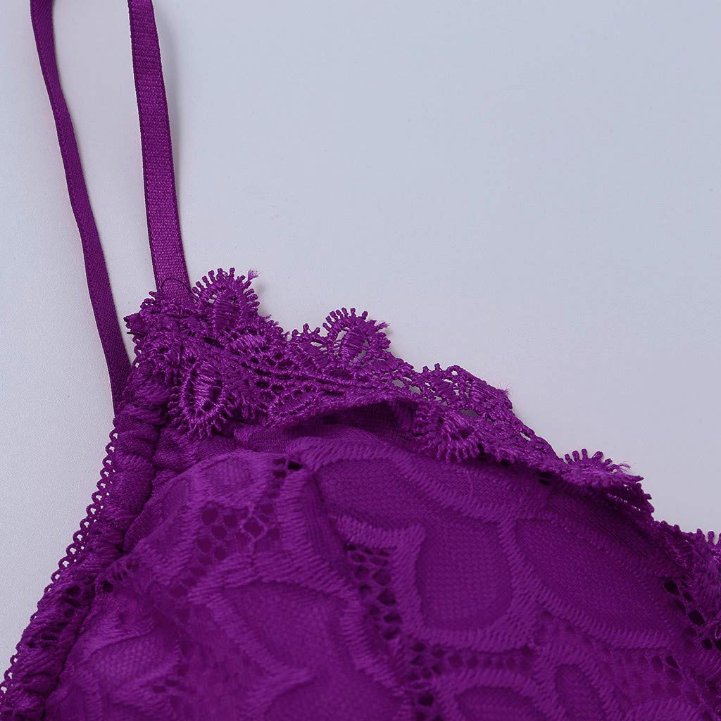 Aniywn Sexy Women Underwear Solid Color Lace Patchwork Vest Crop Wire Free Bra Tank Tops Blouse