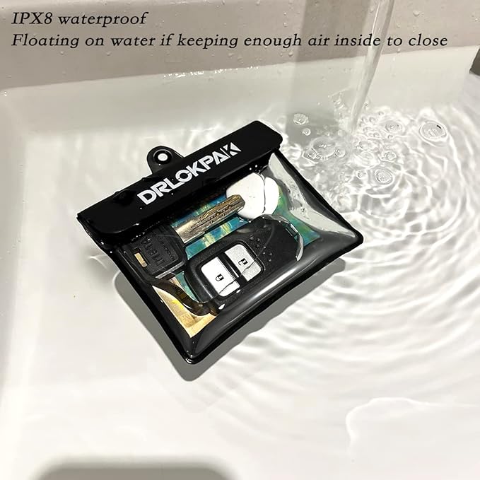DRLOKPAK Surfing Waterproof Wallet Car Key Fob case bag Sea Pass holder Waterproof pouch For Key Cash Credit Ship Card ID