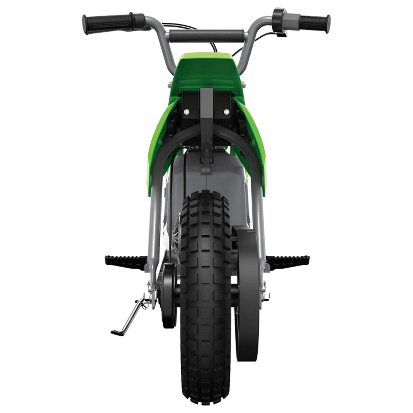 Razor MX400 Dirt Rocket 24V Electric Toy Motocross Dirt Bike with Hand-Operated Brakes and Retractable Kickstand, Green (2 Pack)