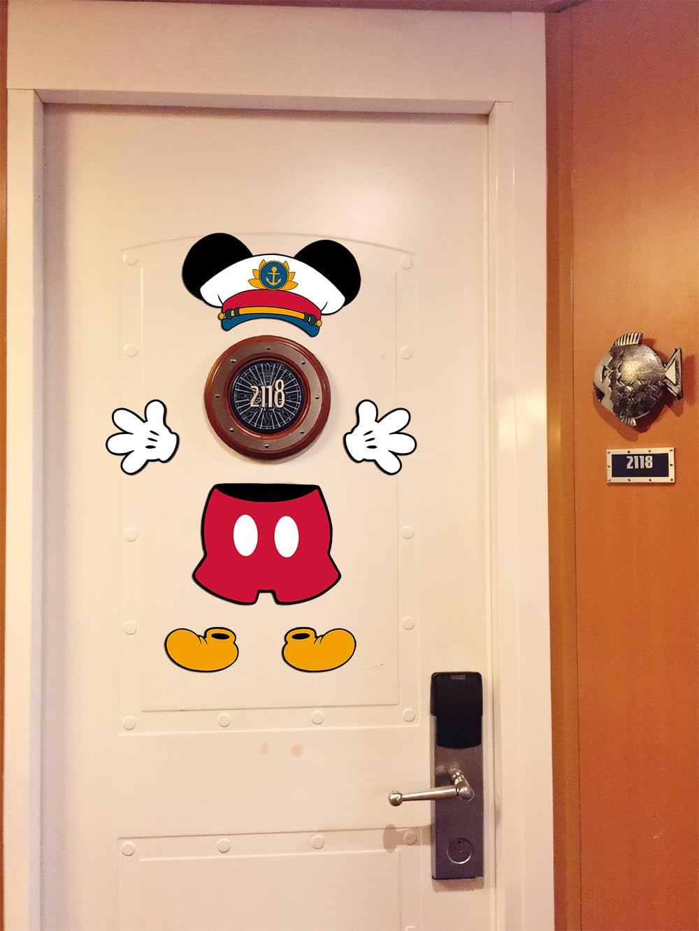 10 Pcs Cruise Door Magnet, Captain Mouse Cruise Door Decorations,Funny Mouse Ears Magnet for DCL Cruise& All Major Cruise
