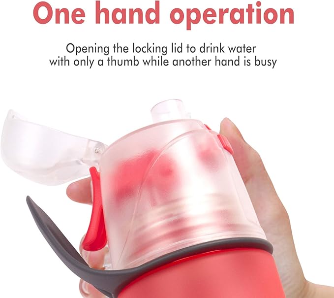 Linowos Drinking and Misting Sports Water Bottle, Non-Toxic BPA Free, Fast Water Flow Opens with 1-Click, Portable Leak-Proof Spray Cup for Cycling Fitness Camping Hiking Outdoor