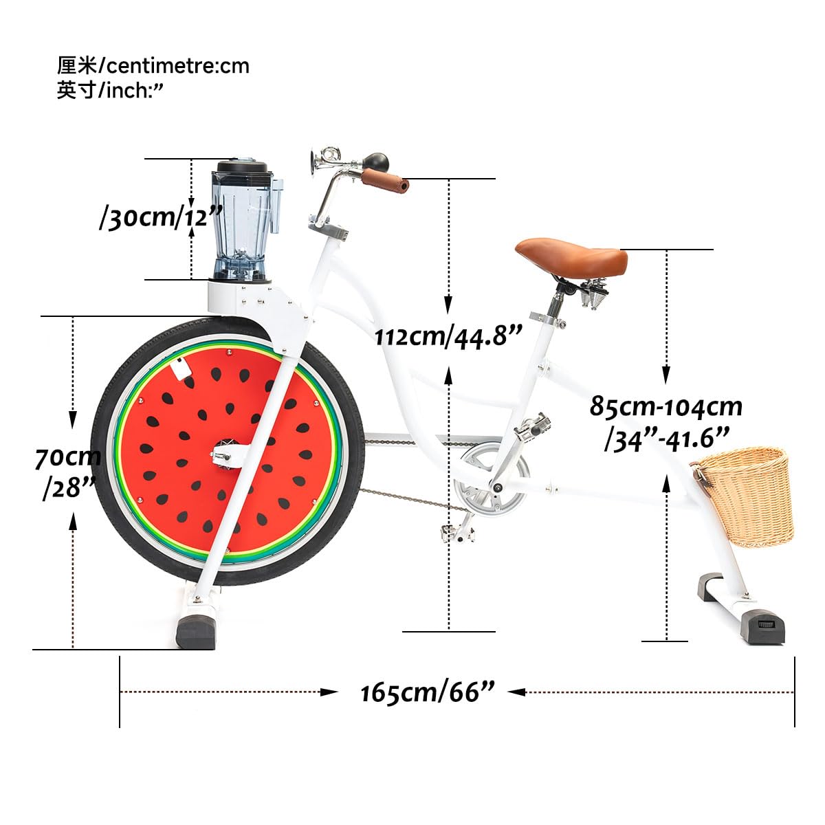 Beach Party Blender Bike - Stationary Smoothie Blender & Juicer Smoothie Bike/customized Cheap juicer blender bike Stationary bike (Orange)