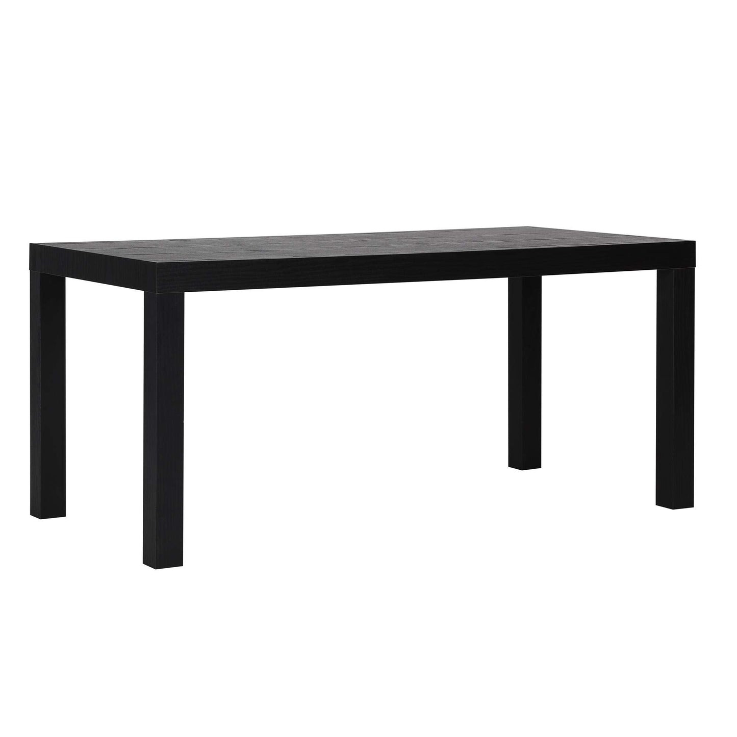 Ameriwood Home Black Coffee Table Parsons Coffee Table for Living Room, Black Oak