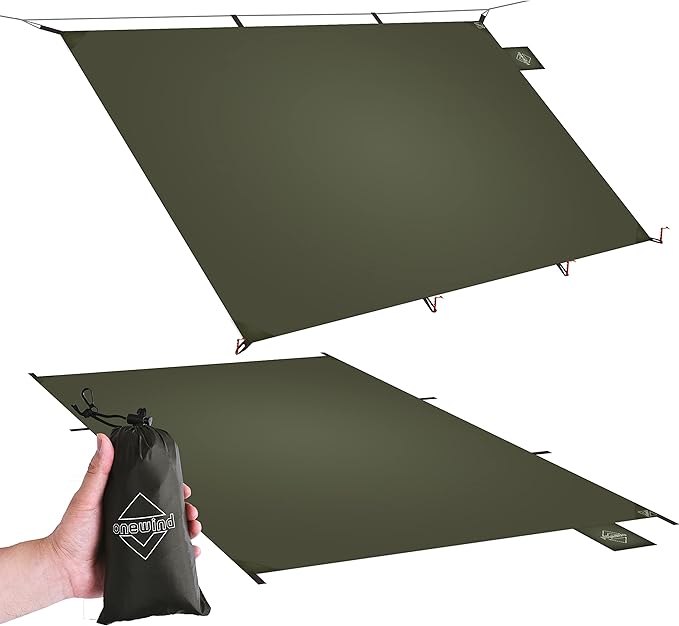 Onewind Tent Footprint, Small Tarp Tent Floor Ground Sheet 4000mm Waterproof Rate PU Coating, 98" *55" Ultralight Camping Tarp for Backpacking, Hiking, Camping, Picnic