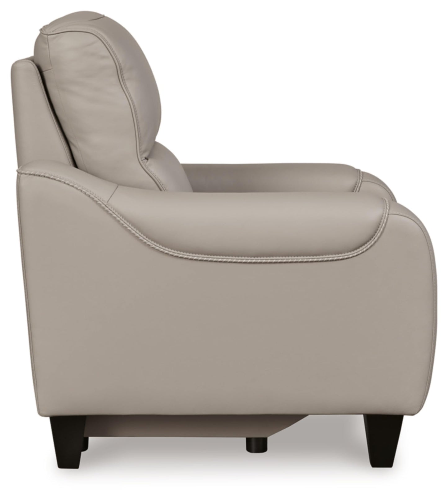 Signature Design by Ashley Mercomatic Contemporary Leather Match Wall Hugger Power Recliner with Adjustable Headrest and USB Ports, Light Gray