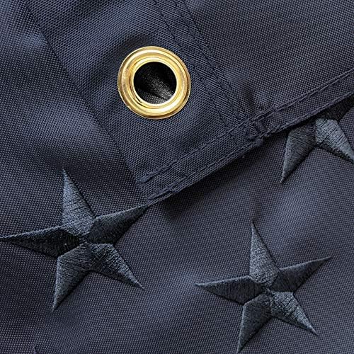 All Black American Flag 3x5 Ft US Flag, Embroidered Stars, Sewn Stripes, Brass Grommets Blackout Tactical US Black Flag, Heavy Duty USA Flags
