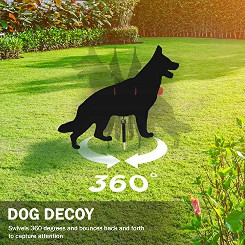 Lone Dog Decoy - Predator Decoys, Repellent for Geese, Deer - Goose Deterrent, Dog Decoy to Keep Away Pests - Predator Replica Visual Scare Device