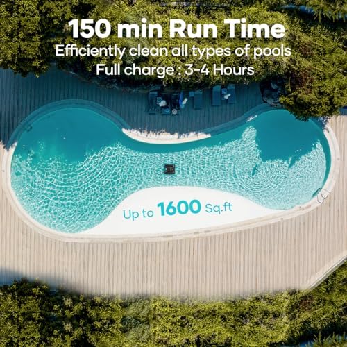 AIPER Scuba S1 Cordless Robotic Cleaner, Smart Navigation for Inground Pools up to 1,600 Sq.ft, Wall and Waterline Cleaning Vacuum