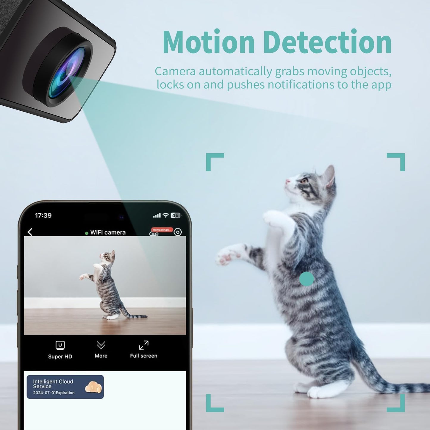 Hidden Camera, Nanny Cam for Home | 2025 4K HD Mini Security Camera, Free Cloud & SD Storage, Works with/Without WiFi for Baby/Pet/Nanny Monitoring