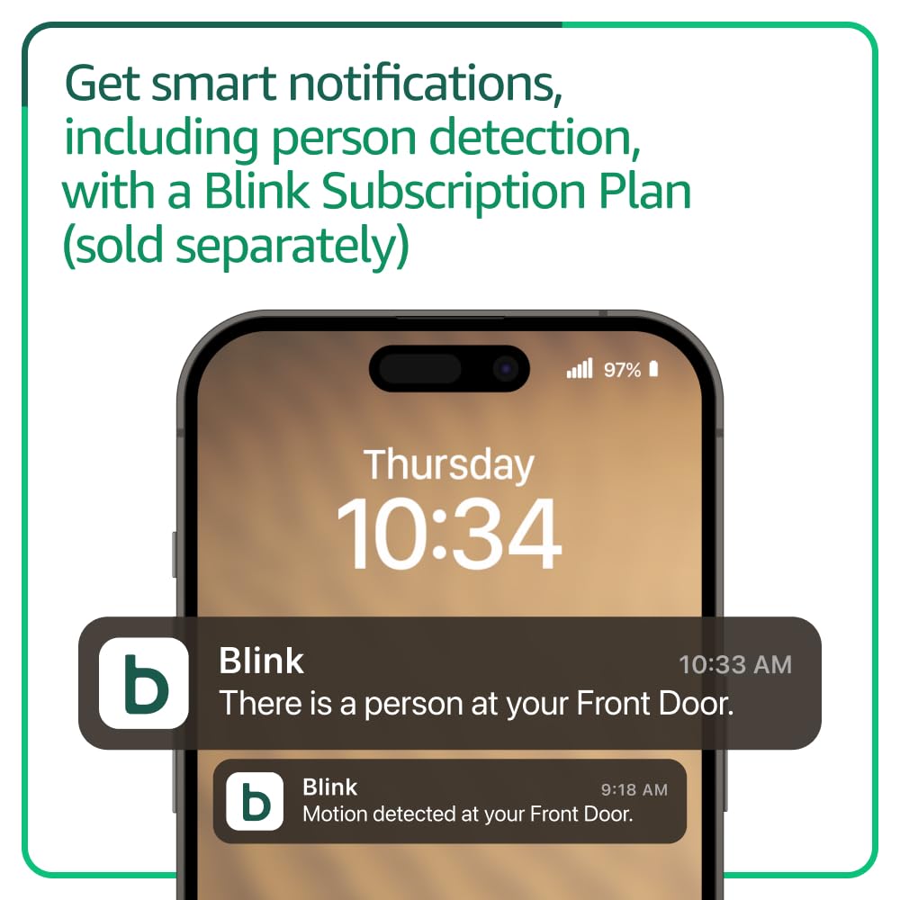 All-new Blink Video Doorbell + Outdoor 4 XR– Wireless smart security cameras, two-year battery life, go up to 400 feet from your home with extended range. Sync Module XR included.