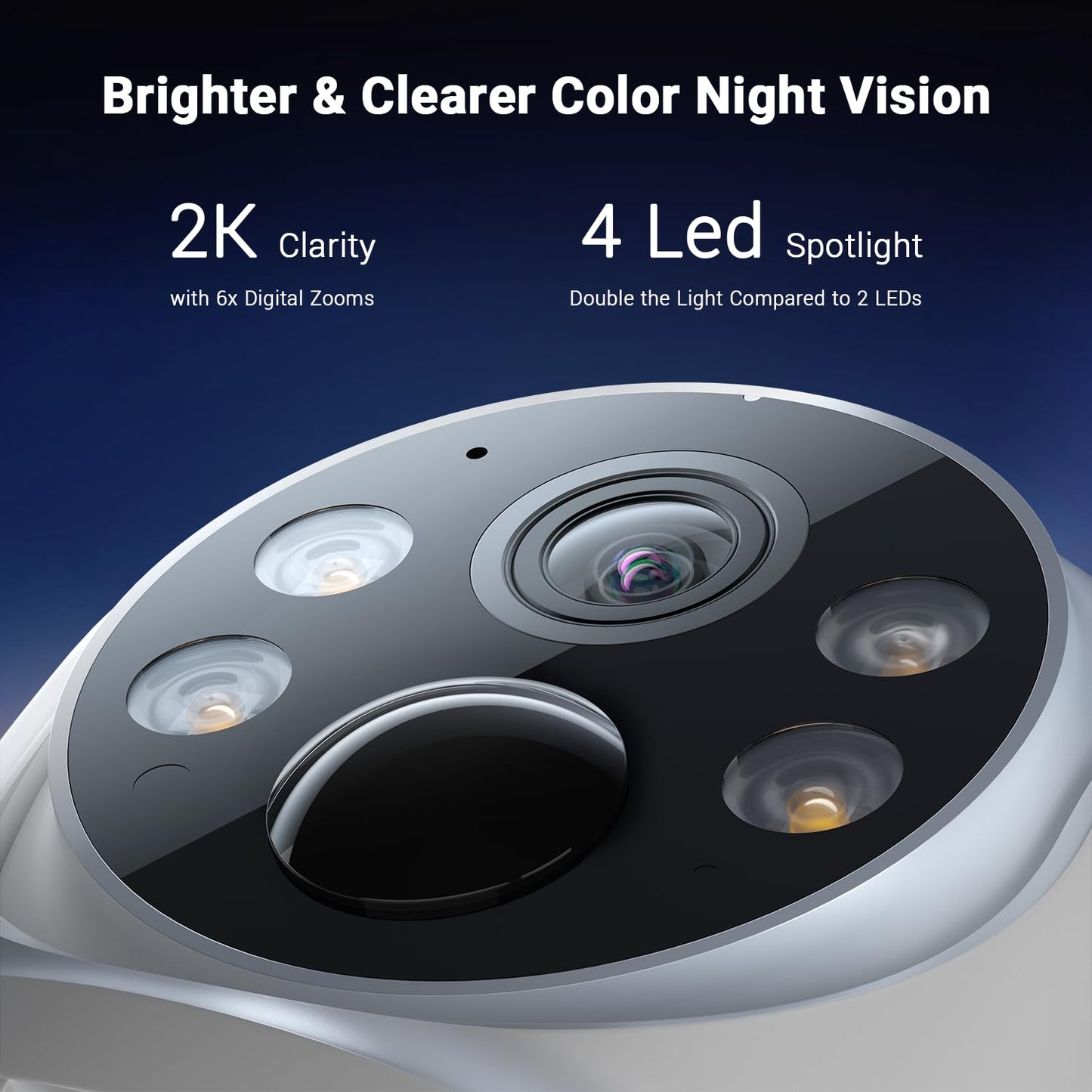 ANSQUE Security Cameras Wireless Outdoor Home System, 2 Camera Kit, No Subscription Fees, Solar Powered, Local Storage, 365-Day Battery Life, 360°PTZ Surveillance, Auto Tracking, 2K Color Night Vision