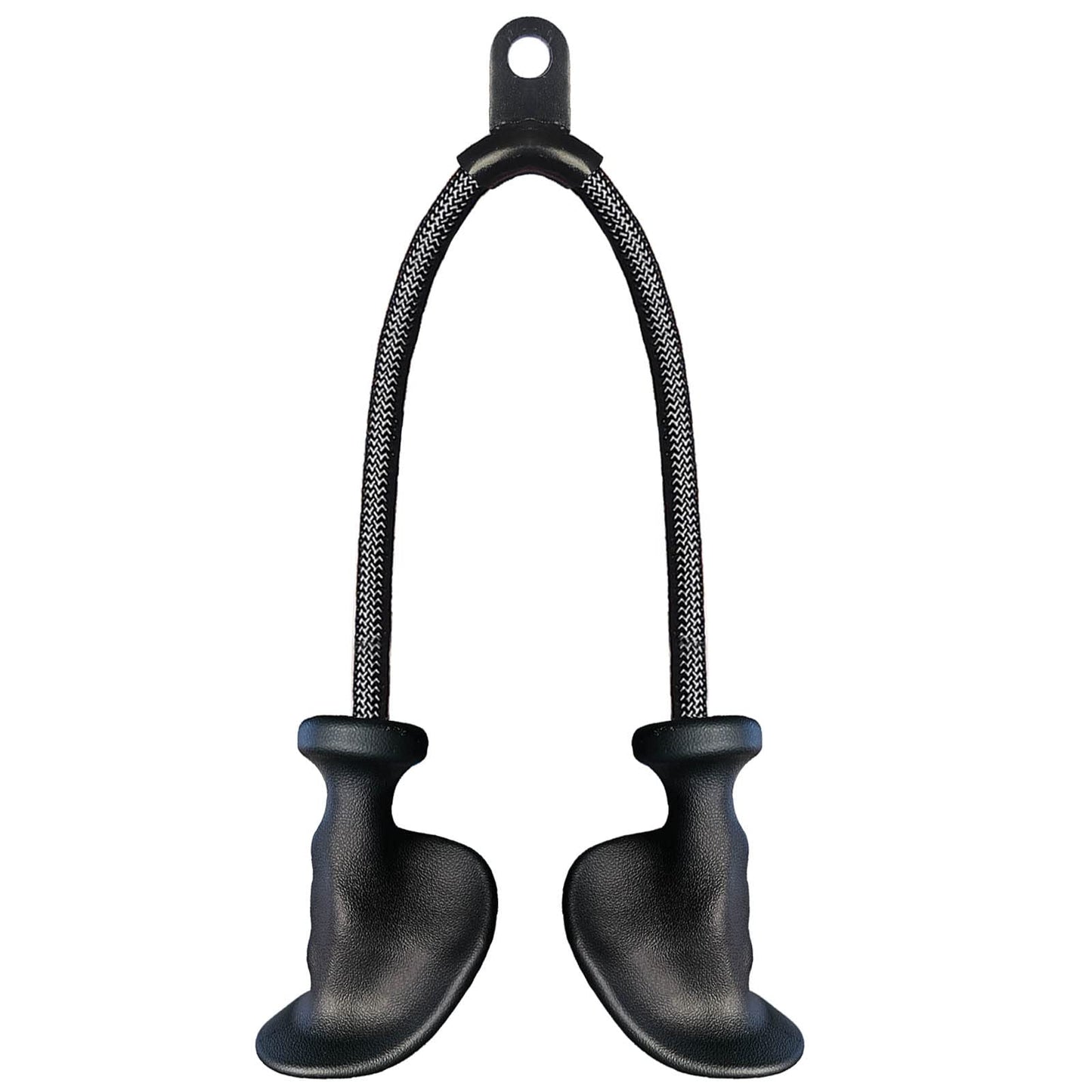 Ergonomic Tricep Rope Pull Down Attachment, Upgraded Long Triceps Rope Cable Attachments for Gym, LAT Pull Down Bar for Cable Machine, Tricep LAT Pulldown Workout Cable Attachments (Hand ROPE-02)