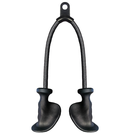 Ergonomic Tricep Rope Pull Down Attachment, Upgraded Long Triceps Rope Cable Attachments for Gym, LAT Pull Down Bar for Cable Machine, Tricep LAT Pulldown Workout Cable Attachments (Hand ROPE-02)