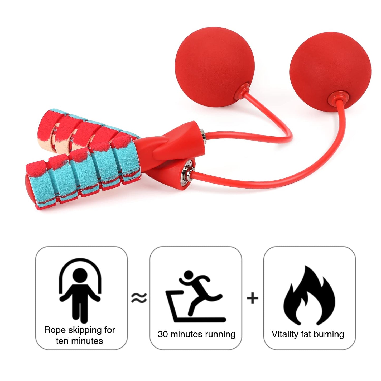APLUGTEK Jump Rope, Weighted Cordless Jump Rope for Fitness, Tangle-Free Rapid Speed Cordless Jump Rope Workout for Men, Women, Children……