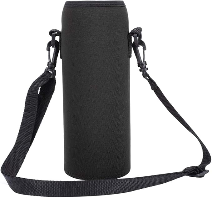 POCREATION Water Bottle Carrier,Insulated Neoprene Water Bottle Holder Bag Case Pouch Cover 1000ML, Shoulder Strap, Great for Stainless Steel and Plastic Bottles, Sport and Energy