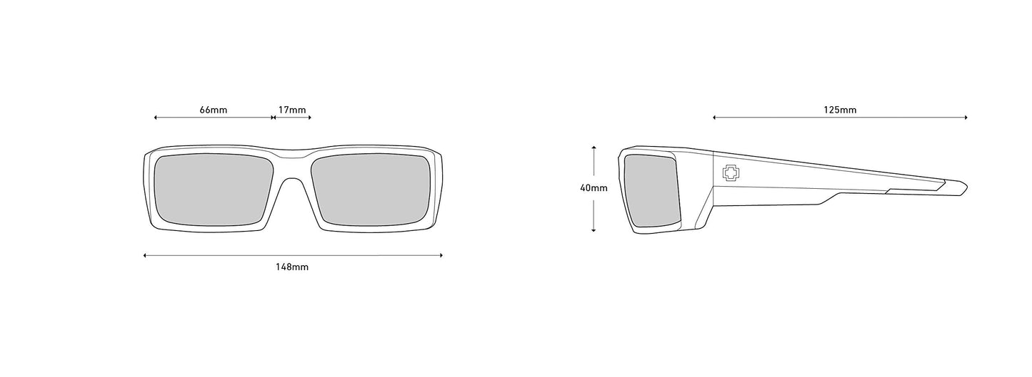Spy Optic Men's General Rectangular Sunglasses, Ansi Black/Gray, 60 mm