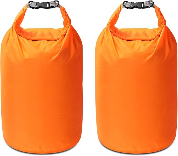 Dry Bag Set, Waterproof Small Lightweight Dry Bags for Paddle Board Kayaking, Fishing, Camping (Orange, 40L 2Pack)