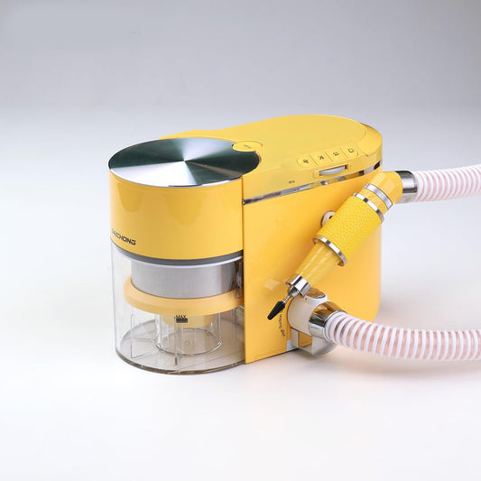 Daichong Mini Cyclone Nail Dust Collector and Grinder, Dual Function, Professional Nail Art Equipment (Sunny Yellow)
