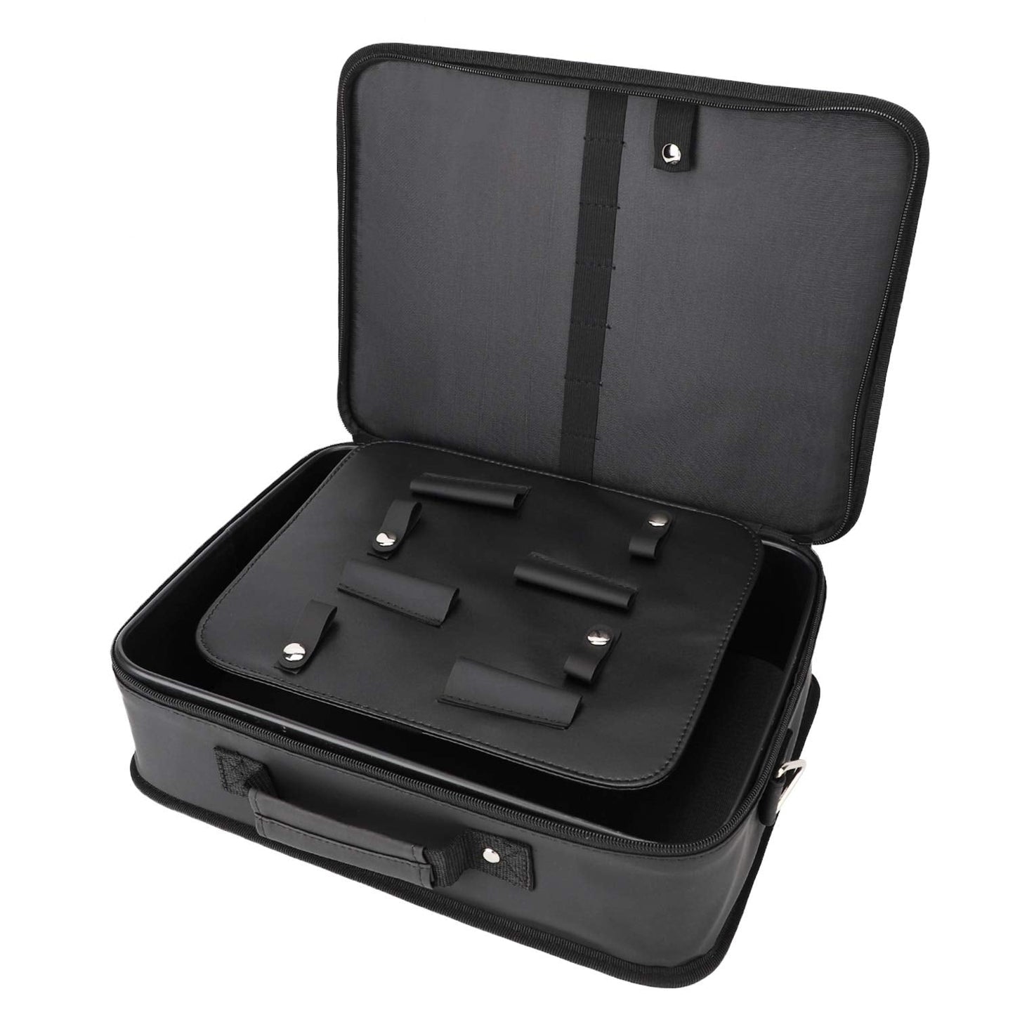 Segbeauty Barber Tool Case with Shoulder Strap, Large 10.8 x 14.6 x 4.3 in Hair Styling Travel Bag, Professional Salon Hair Cutting Grooming Kit Storage Organizer for Hair Dryer, Clippers, Scissors