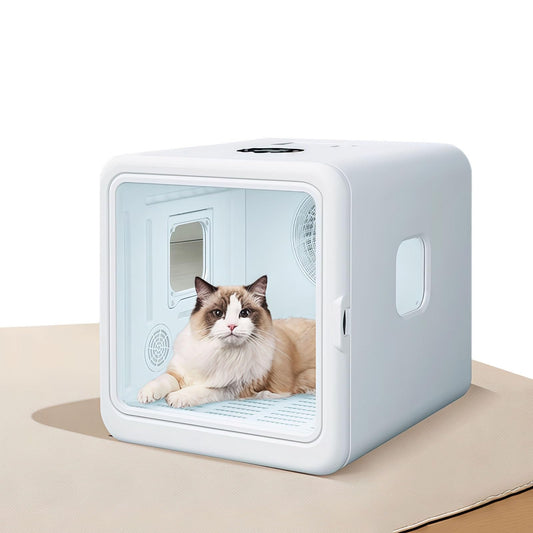 WENMEE 65L Automatic Opening Door Pet Dryer Box, Ultra Quiet 360° Hair Dryer for Cats and Small Dogs