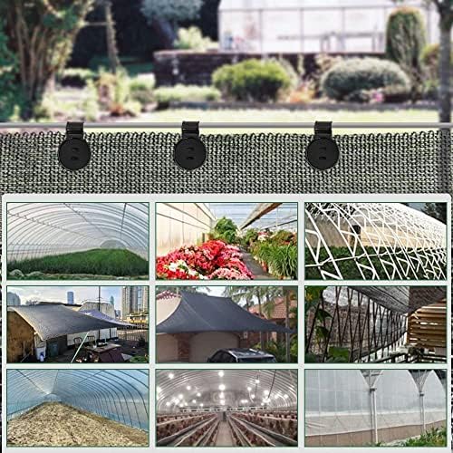100 Pcs Shade Cloth Heavy Duty Lock Grip, New Shade Cloth Plastic Clips Greenhouse Shade Cloth Fix Clamp, Windproof Awning Clamp Grip Tarp Clips (100 Pcs)