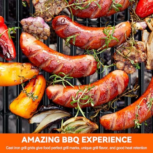GGC 17 Inch Grill Grates Replacement for Nexgrill 4&5 Burner 720-0830H 720-0783E 720-0670A 720-888N, Kenmore 41516106210, Charbroil 463241113, 2PCS Cast Iron Cooking Grates(17" x 13 1/4" Each)
