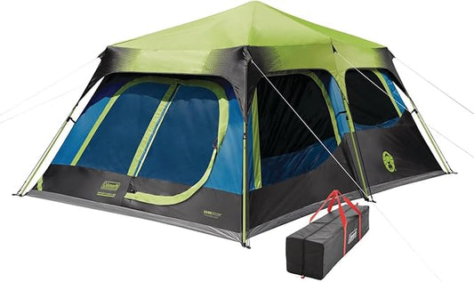Coleman Instant Tent with 1-Minute Setup, 4/6/8/10 Person Tent with Pre-Attached Poles, Air Vent, & Carry Bag