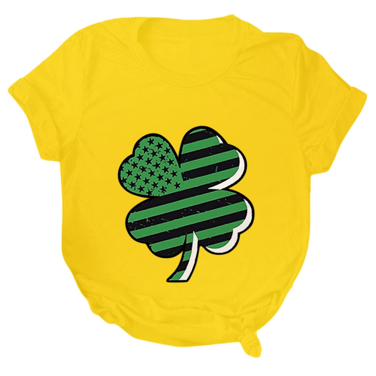 Aniywn Women's St Patricks Day Casual Short Sleeve T-Shirt Round Neck Graphic Print Tee Top Blouse
